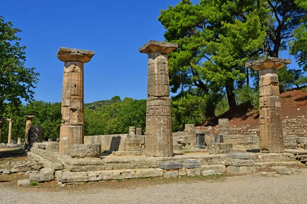 Ancient Olympia Greece August 2022 Archaeological Site — стокове фото