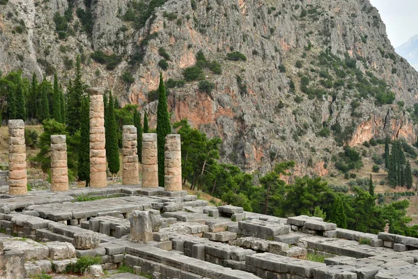 Delphi Greece August 2022 Appolo Temple Archaeological Site — стоковое фото