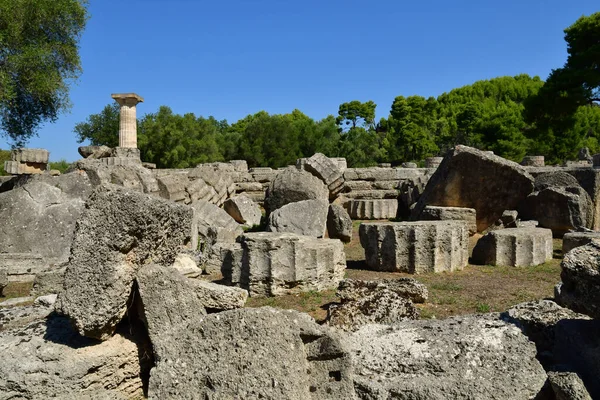 Ancient Olympia Greece August 2022 Archaeological Site — Foto Stock