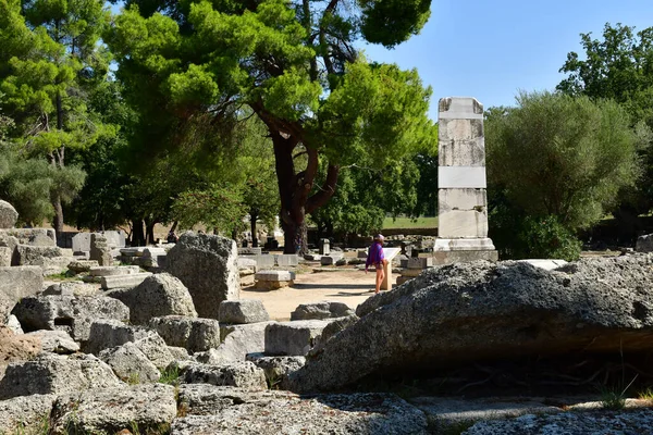 Ancient Olympia Greece August 2022 Archaeological Site — Photo