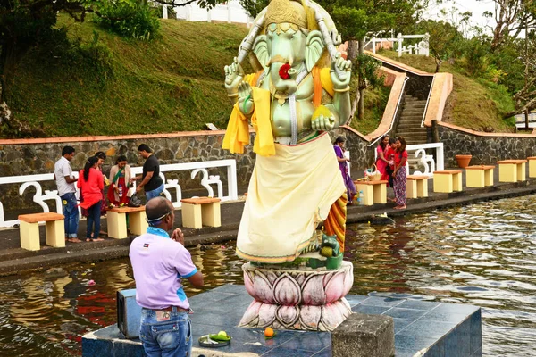 Гранд Бассен Республика Маврикий Июля 2014 Года Пиктограмма Индуистского Искушения — стоковое фото