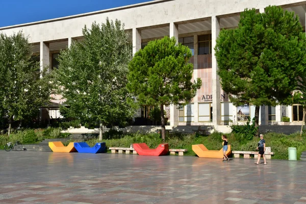 Tirana Albania August 2022 Skanderbeg Square City Centre — Zdjęcie stockowe