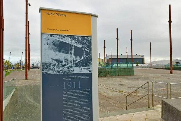 Belfast Irlande Nord Septembre 2022 Endroit Titanic Été Construit Dans — Photo