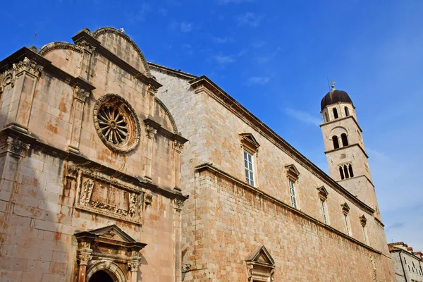 Dubrovnik Croatia August 2022 Franciscan Abbey Saint Saviour Church — Stockfoto