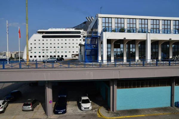 Athens Greece August 2022 Boat Piraeus Port — Zdjęcie stockowe