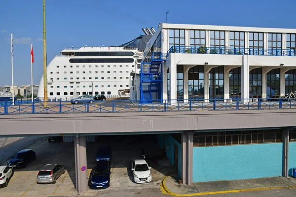 Athens Greece August 2022 Boat Piraeus Port — Stockfoto