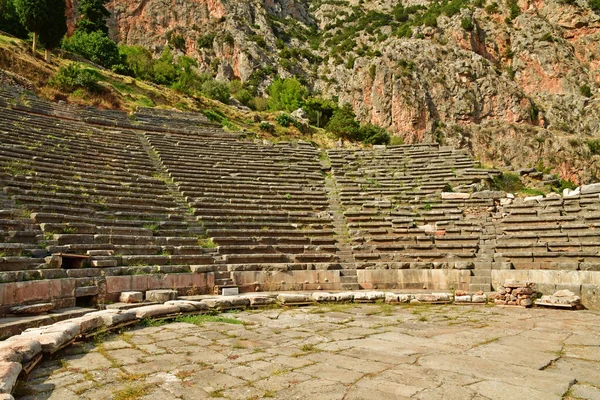 Delphi Greece August 2022 Theatre Archaeological Site — Stock Photo, Image