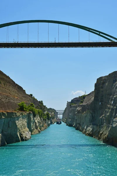 Corinth Greece August 2022 Picturesque Corinth Canal — Foto Stock
