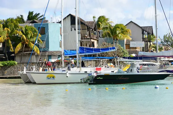 Grand Baie Republika Mauritiusu Lipiec 2014 Malownicze Nadmorskie Miasto — Zdjęcie stockowe