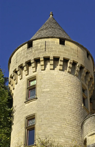 Puymartin Frankrike Augusti 2016 Det Pittoreska Slottet — Stockfoto
