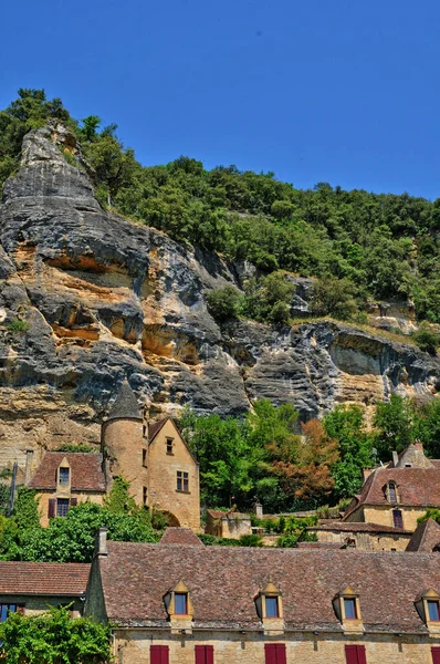 Roque Gageac Fransa Ağustos 2016 Pitoresk Eski Köy — Stok fotoğraf
