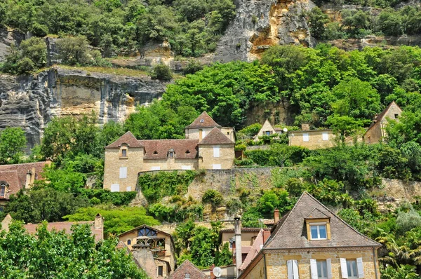 Roque Gageac Fransa Ağustos 2016 Pitoresk Eski Köy — Stok fotoğraf