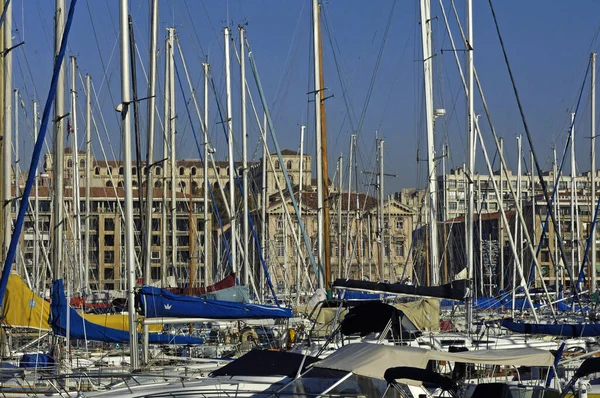 Marsiglia Francia Agosto 2016 Pittoresco Vieux Port — Foto Stock