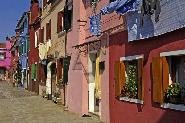 Burano Italien Juli 2017 Das Malerische Farbige Dorf — Stockfoto