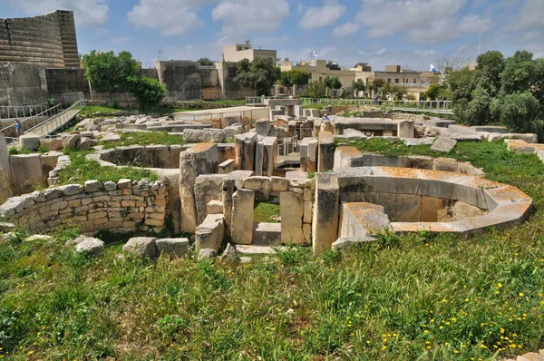 Tarxien República Malta Abril 2014 Pitoresco Templos Megalíticos — Fotografia de Stock