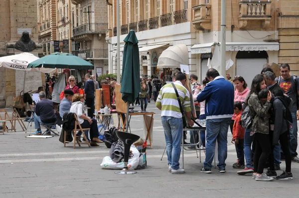 Valletta Republika Malty Kwiecień 2014 Malownicze Stare Miasto — Zdjęcie stockowe