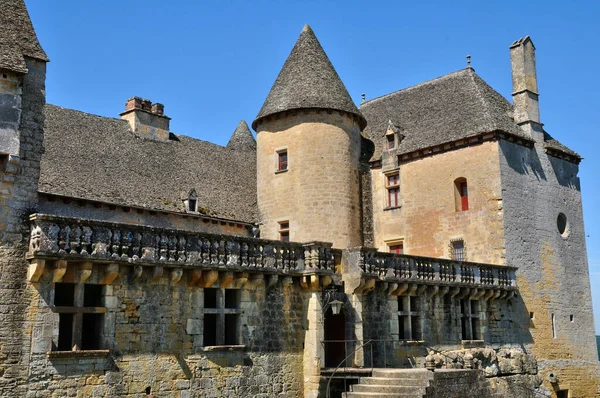 Frankrike Det Pittoreska Slottet Fenelon Dordogne — Stockfoto