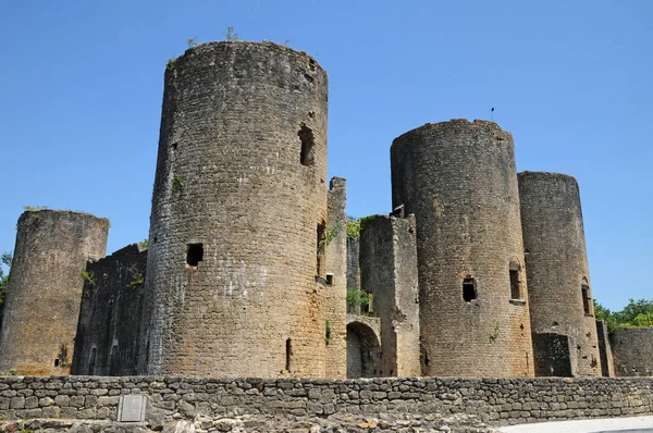 Villandraut Francja Sierpień 2016 Malowniczy Zamek — Zdjęcie stockowe