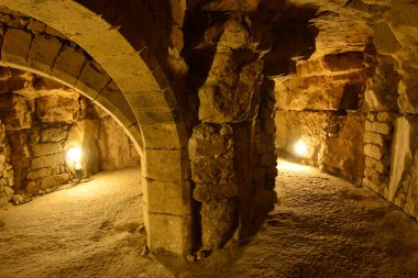 Pontoise; France - march 26 2023 : underground passage under the city center clipart