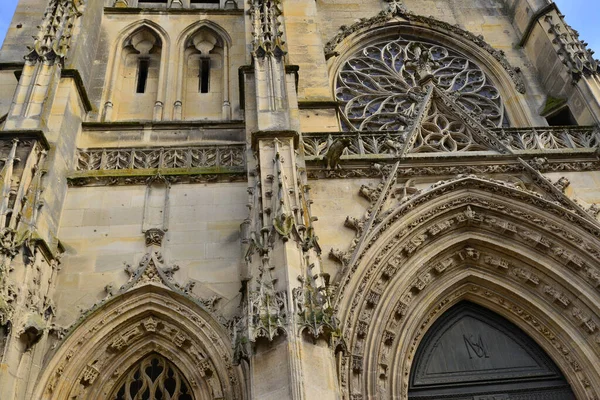 Pontoise Francja Marca 2023 Katedra Maklou — Zdjęcie stockowe