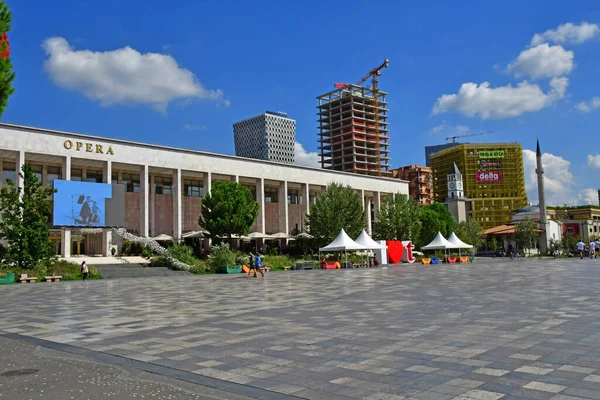 Tirana Albania August 2022 Skanderbeg Square City Centre — Φωτογραφία Αρχείου