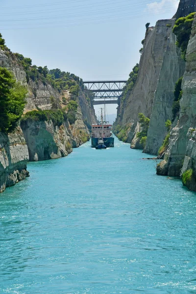 stock image Corinth; Greece - august 30 2022 : the picturesque Corinth canal