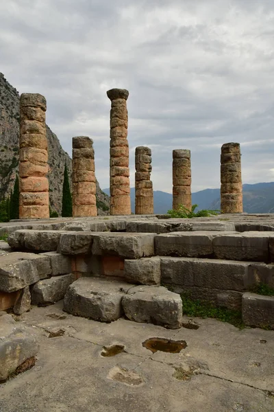 Delphi Greece August 2022 Appolo Temple Archaeological Site — Stock Fotó