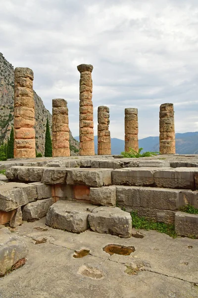 Delphi Greece August 2022 Appolo Temple Archaeological Site —  Fotos de Stock