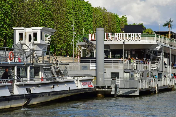Paris Frankrike April 2023 Paris Sett Utifrån Turist Båt Flod — Stockfoto