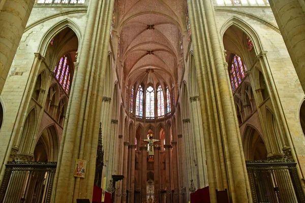 Mans Γαλλία Μαΐου 2023 Καθεδρικός Ναός Του Αγίου Ιουλιανού — Φωτογραφία Αρχείου