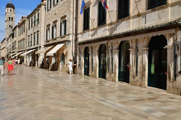 Dubrovnik Croatia August 2022 Stadun Street Picturesque Old City — Fotografia de Stock
