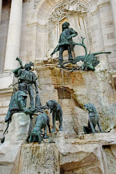 匈牙利布达佩斯 2023年6月26日 布达城堡的马蒂亚斯喷泉 — 图库照片
