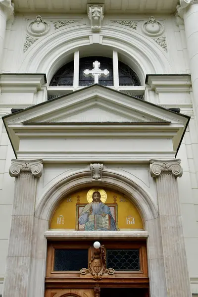 塞尔维亚贝尔格莱德 2023年6月28日 风景如画的东正教教堂 — 图库照片