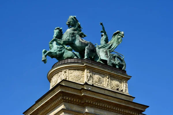 Budapeşte Macaristan Haziran 2023 Kahramanlar Meydanı — Stok fotoğraf