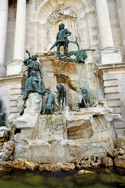 Budapest Ungheria Giugno 2023 Fontana Mattia Nel Castello Buda — Foto Stock