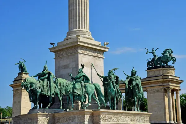 Будапешт Угорщина Червня 2023 Площа Героїв — стокове фото
