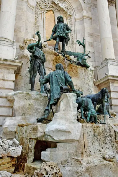 Budapest Ungarn Juni 2023 Der Matthias Brunnen Der Budaer Burg — Stockfoto