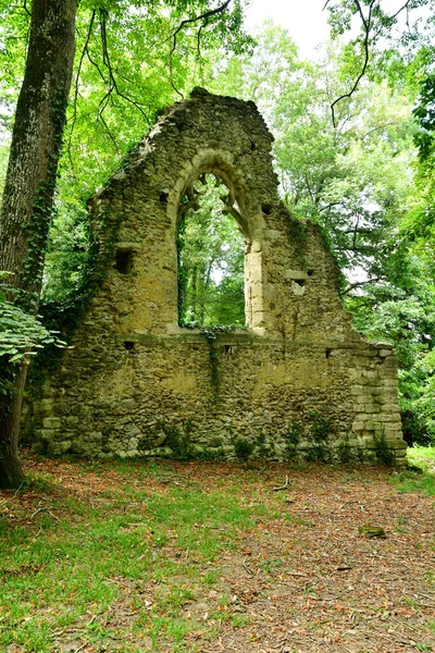 Chambourcy France Août 2023 Église Gothique Ruine Dans Pittoresque Désert — Photo