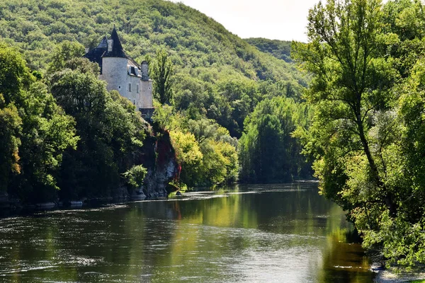 Lacave Γαλλία Οκτωβρίου 2023 Γραφικό Κάστρο Treyne Στον Ποταμό Dordogne — Φωτογραφία Αρχείου