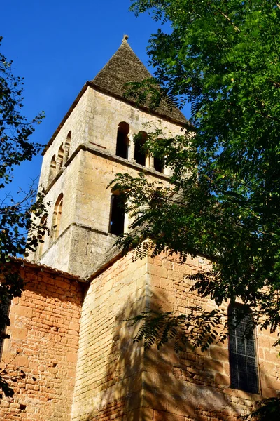Saint Leon Sur Vezere Francie Října 2023 Malebný Starý Kostel — Stock fotografie