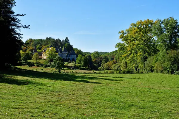 stock image Saint Amand de Coly; France - october 7 2023 : the picturesque Grande Filolie castle