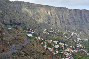 La Gomera, Canary Islands - march 15 2024 : the landscape of Hermigua clipart