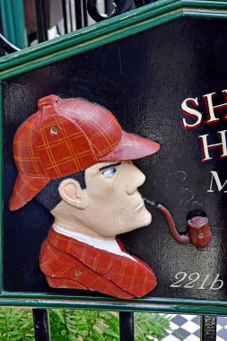 London; England - may 28 2023 : The Sherlock Holmes museum in Baker street clipart