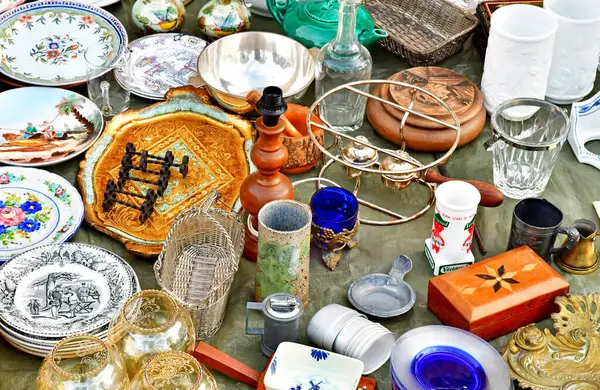 stock image Wissant; France - may 10 2024 : the bric a brac market