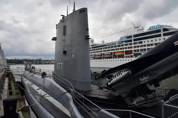 stock image New York City; USA - septembre 9 2023 : the USS Growler in the sea air space museum Intrepid