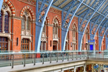 London; England - may 28 2023 : The London St Pancras International station clipart