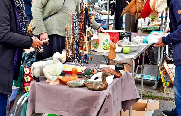 stock image Wissant; France - may 10 2024 : the bric a brac market