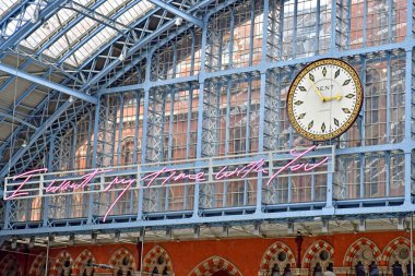 London; England - may 28 2023 : The London St Pancras International station clipart