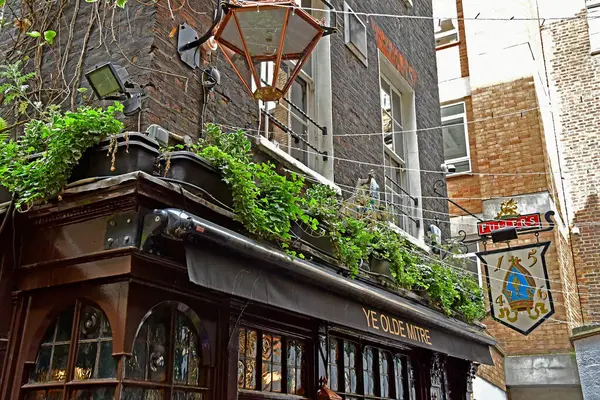 stock image London; England - may 28 2023 : the picturesque Ye olde Mitre pub in Ely Place