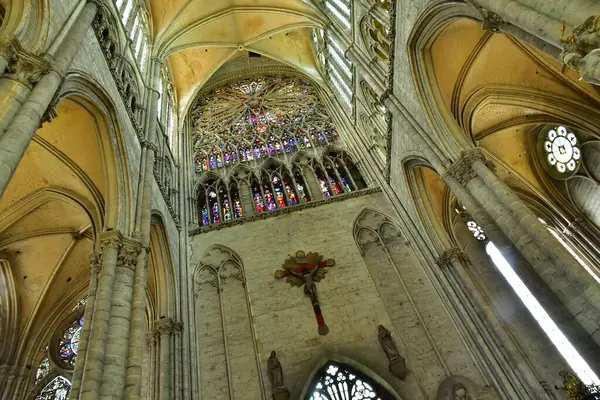 Stock image Amiens; France - june  20 2024 : the cathedral Notre Dame, the biggest of France